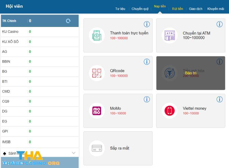 Cách thức để người chơi có thể rút tiền đơn giản tại nhà cái THABET
